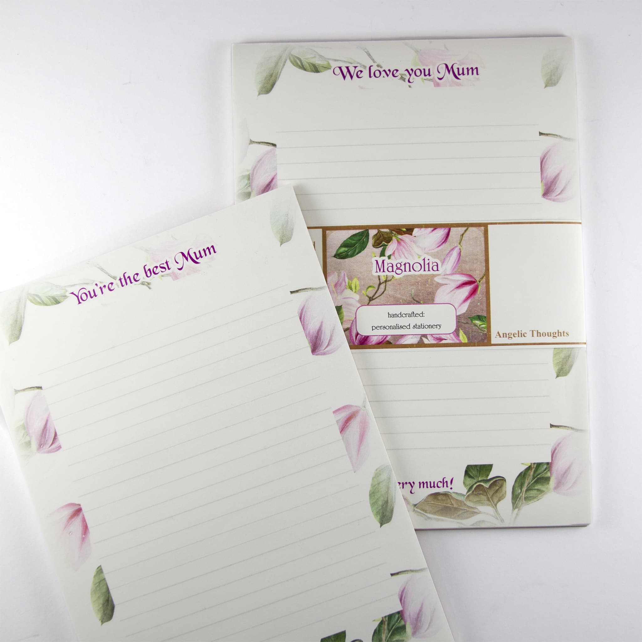 Personalised A5 Compendium - Magnolia (2 pack A5 Notepads incl.)