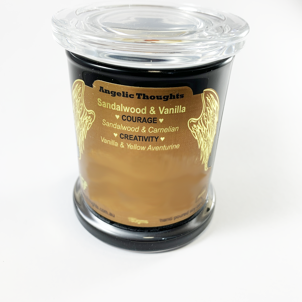Sandalwood and Vanilla Soy Wax Candle - Medium