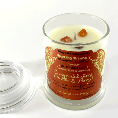 Sparkling Strawberry Soy Wax Candle - Medium