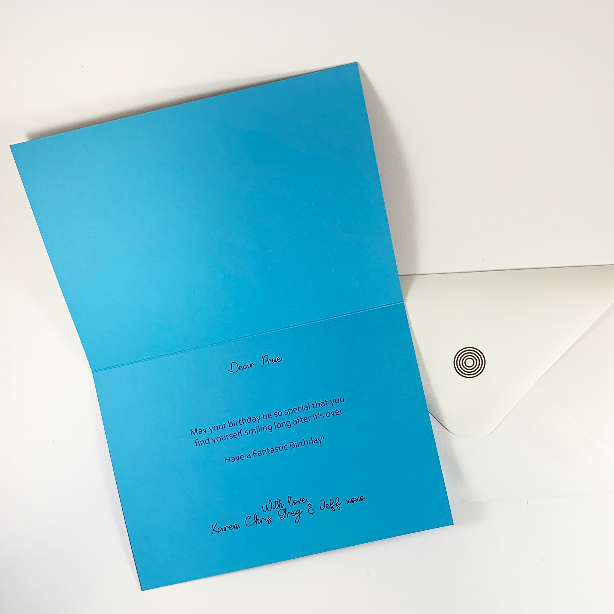 Geo Black and Blue Greeting Card All Occasions
