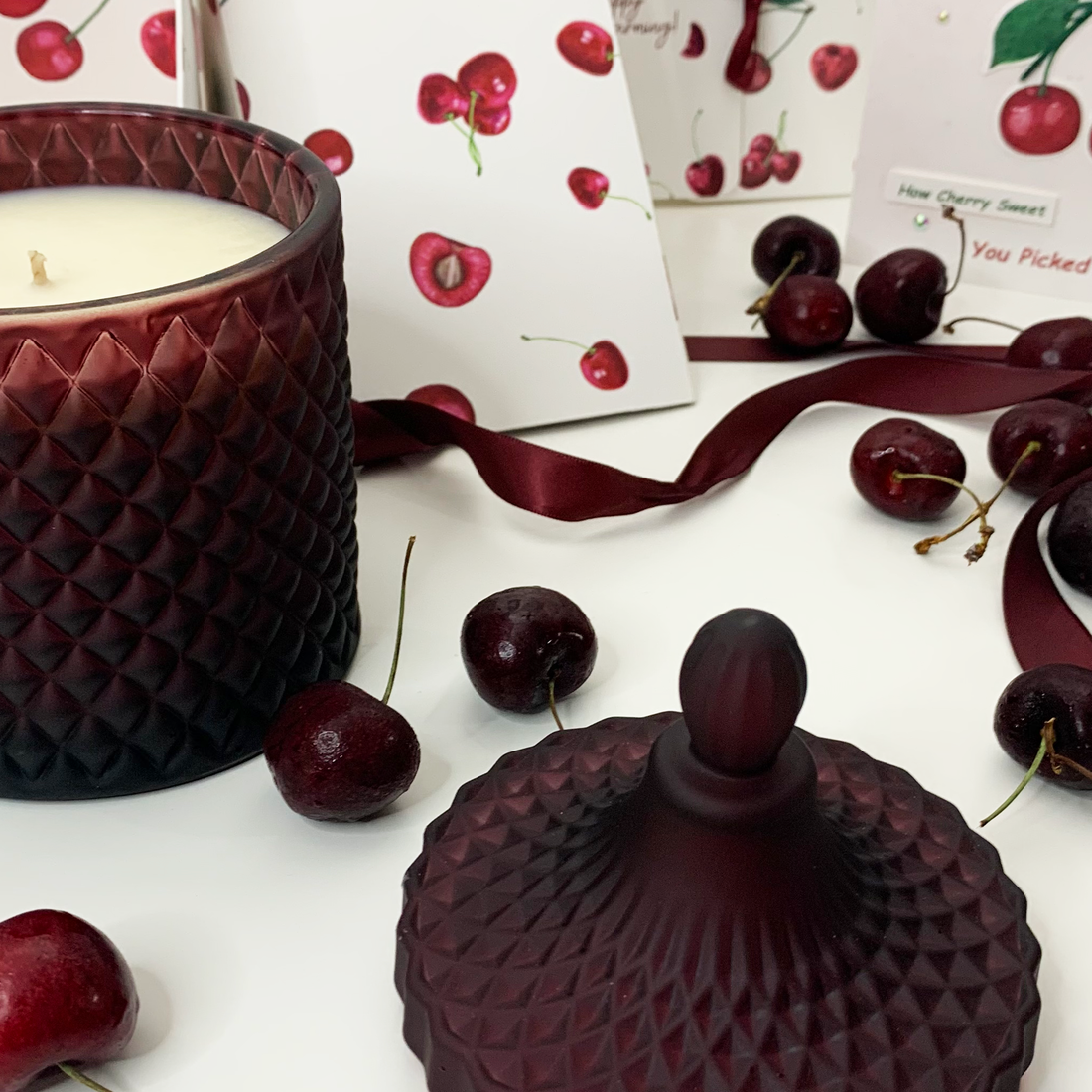 Cherry Love Soy Candle Art Deco - Large
