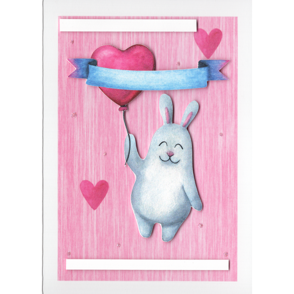 Luvvy Bunnies - Pink Heart Balloon Bunny - 002