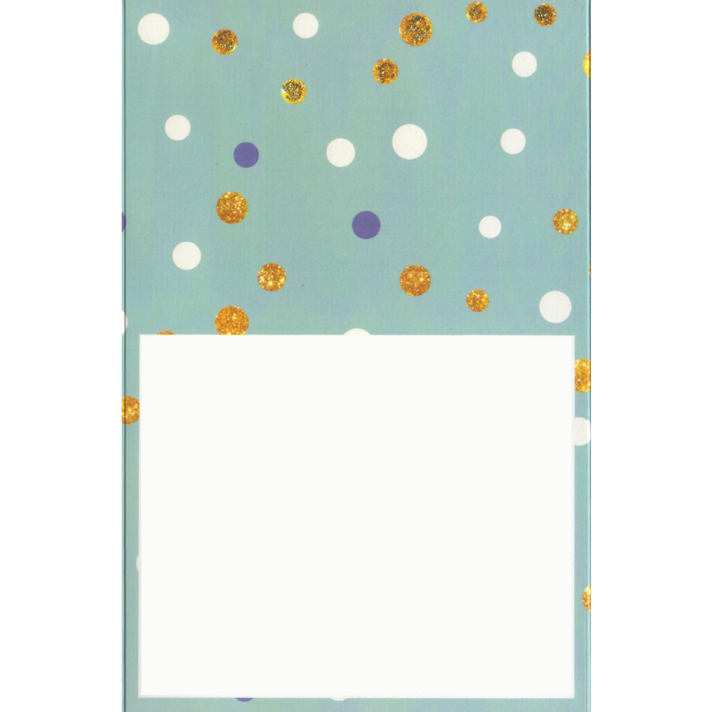 Diamond Feature Large Gatefold Card - Birthday- Upload Your Image - Teal and Gold