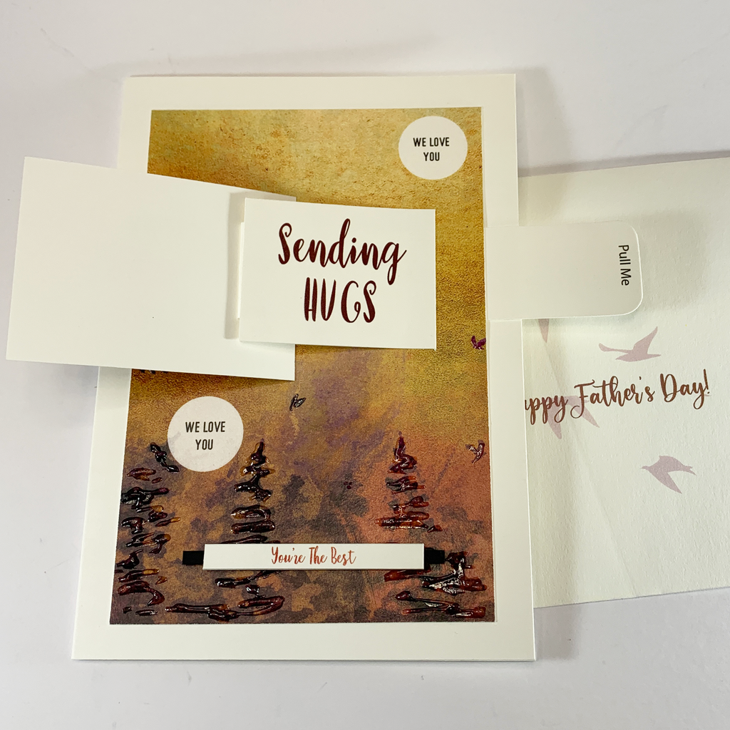 Misty Sunrise Front Pop Up Slider Greeting Card