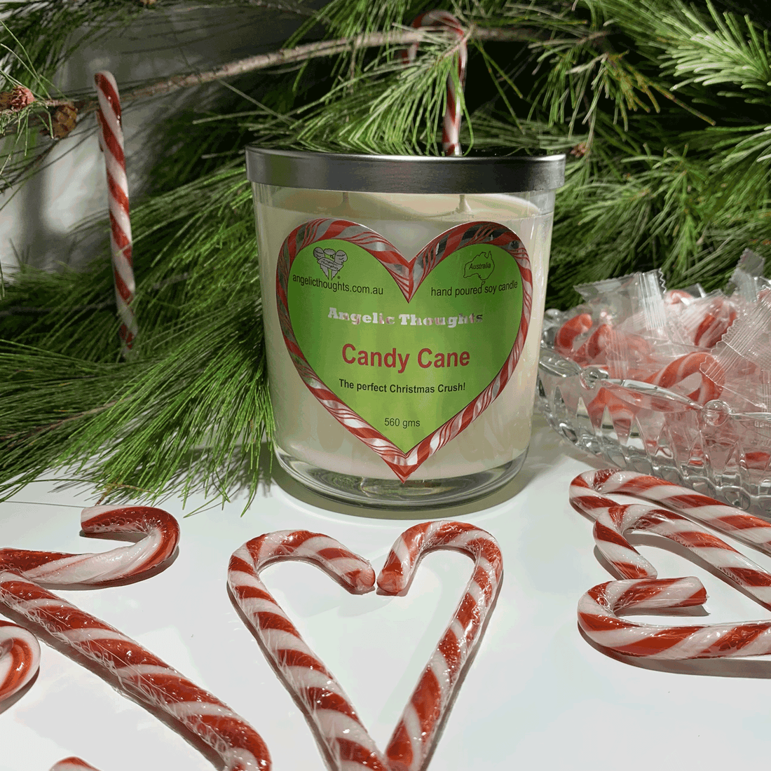 Candy Cane Soy Wax Candle - Extra Extra Large - 560gms