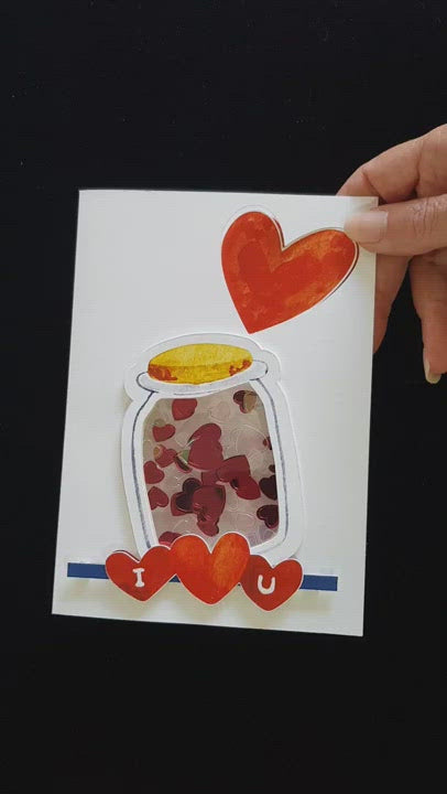 Heart Jar Shaker Card