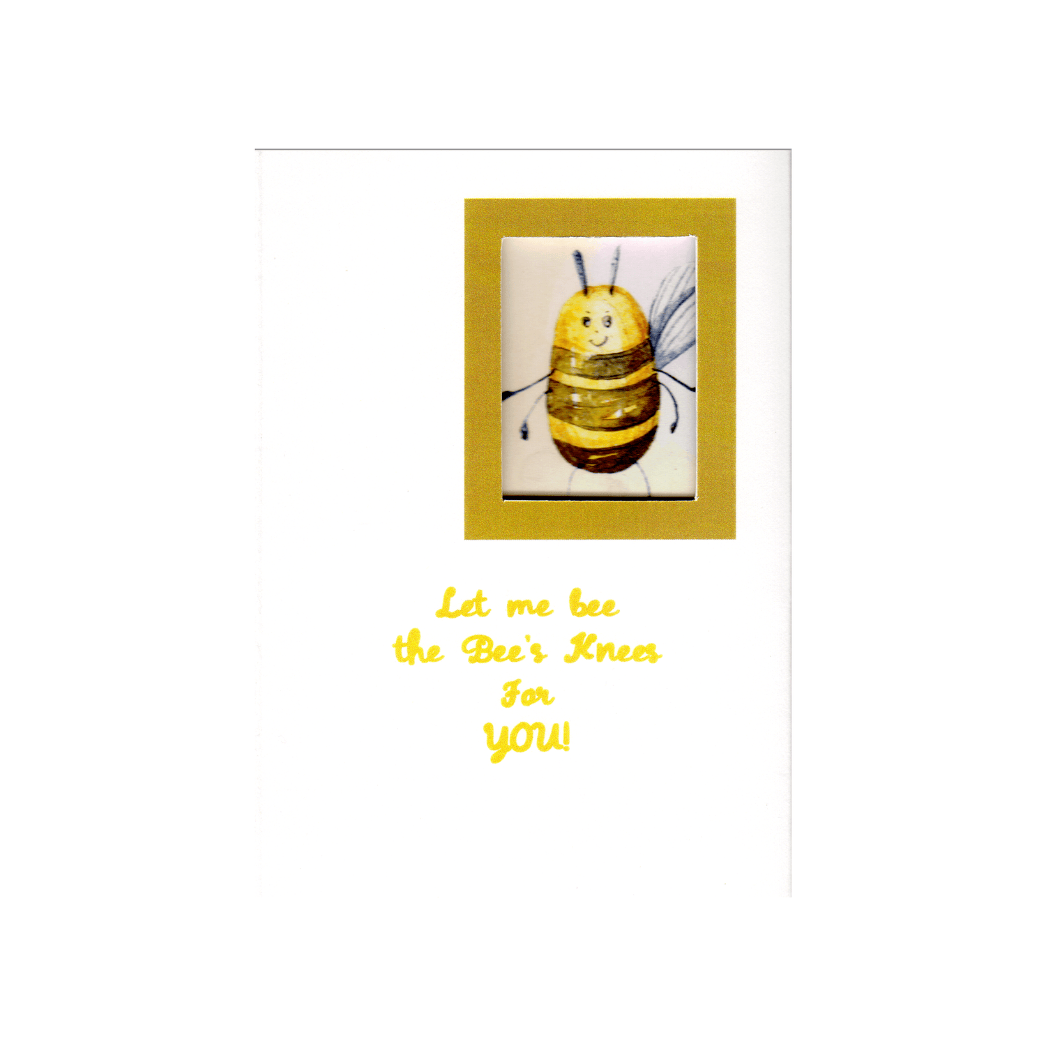 inside image in window of honeybee card